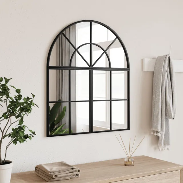 vidaXL Wandspiegel boog 60x70 cm ijzer zwart