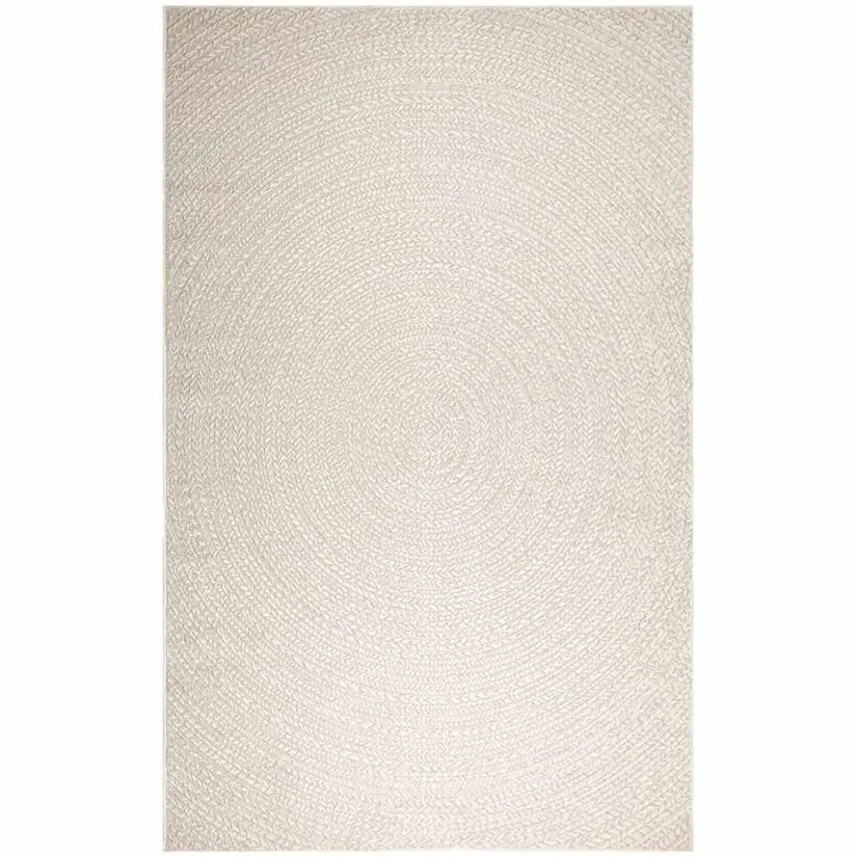 vidaXL Vloerkleed ZIZUR room binnen en buiten 200x290 cm jute look crème