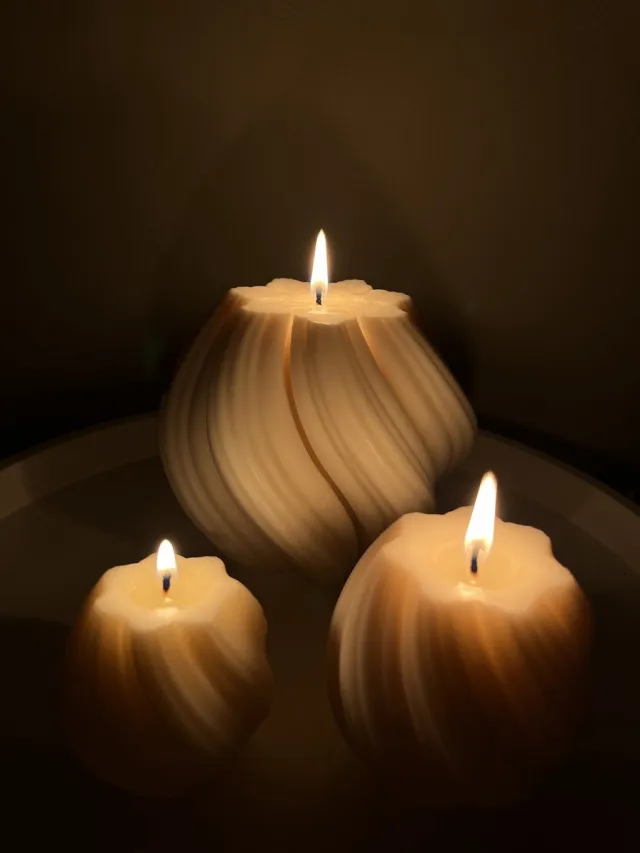 Wildflame.nl Wildflame 3-delige geurkaarsen set van koolzaadwas – luxe figuurkaarsen Wit