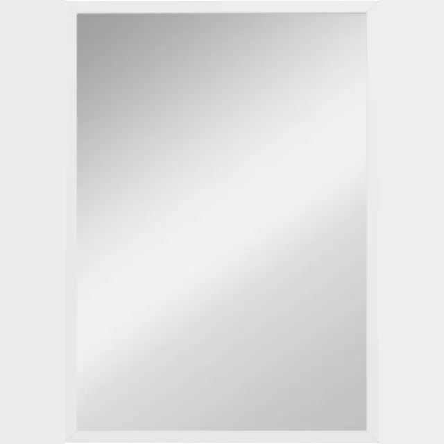 ZYLARO Wandspiegel - Houtlook lijst - 50 x 70 cm - Eenvoudige montage - Inclusief schroeven Wit
