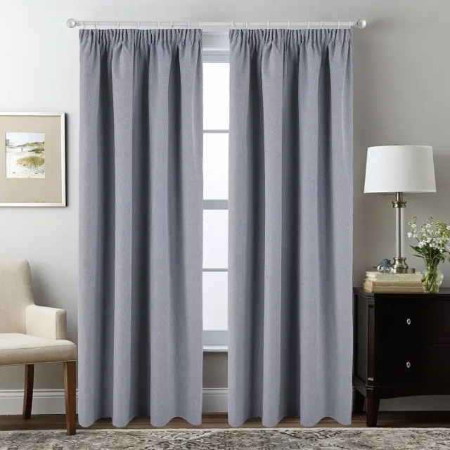 SB Line Verduisterend Gordijn – 140 x 260 cm – 100% Blackout – Met Plooiband – Lichtgrijs melange