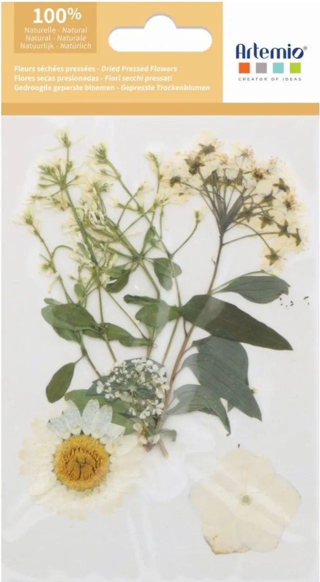 Boeket van perste bloemen Artemio wit
