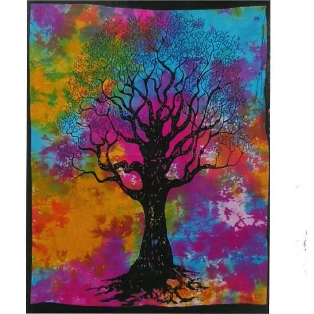 Ancient Wisdom Wandkleed - Krachtboom - Wanddecoratie - Katoenen Doek - 78x112cm - Handdoek Meerkleurig.