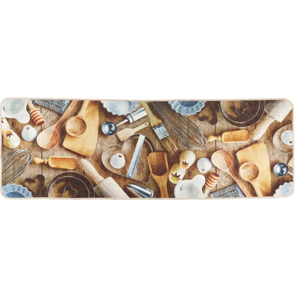 vidaXL Keukenmat wasbaar 60x180 cm meerkleurig