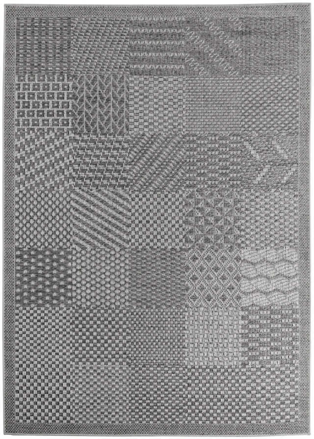 Dutch XXL Sisal Vloerkleed | Tapijt | Ibiza | Blokken | Grijs | 120x170 cm