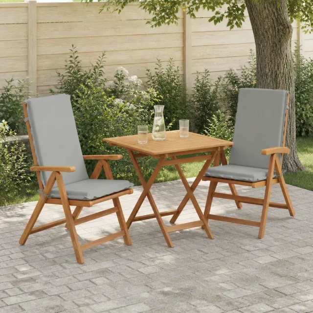 vidaXL Kussen voor stoel met hoge rug GEMERT 2 st 100% Polyester Grijs