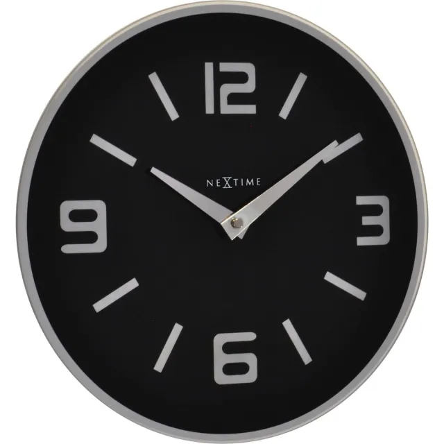 NeXtime Shuwan - Klok - Rond - Glas - Ø43 cm - Zwart