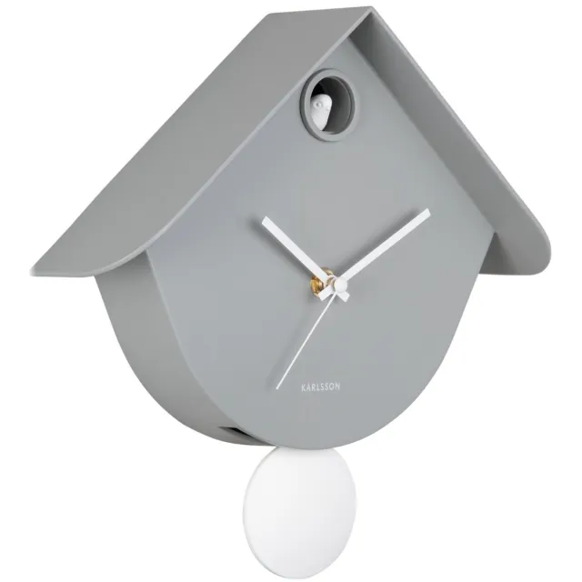 Karlsson Wandklok Cool Retro - Muisgrijs - 7.5x25.5x25.8cm - Wandklok Modern