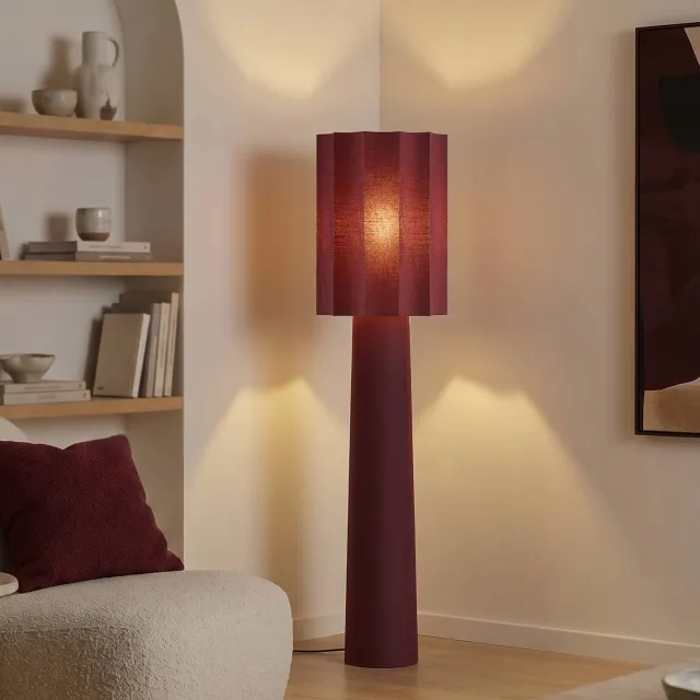NOUS Living vloerlamp Julia (Ø30x120cm) Donkerrood