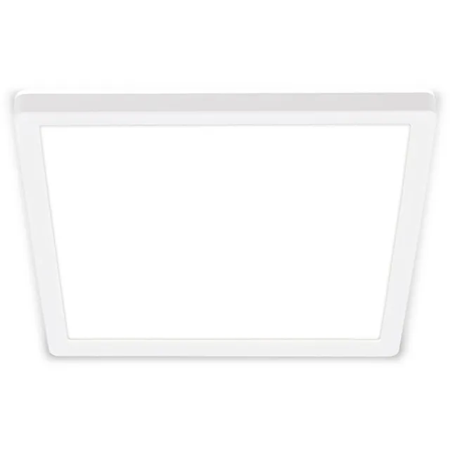 B.K.Licht BRILONER Tava - LED Plafondlamp - plafonniere met achtergrondverlichting - neutral wit licht - 16W - 24cm - wit wit (hoekig)