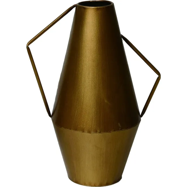 House of Nature Vaas metaal Cadiz - 26cm - Antiek goud