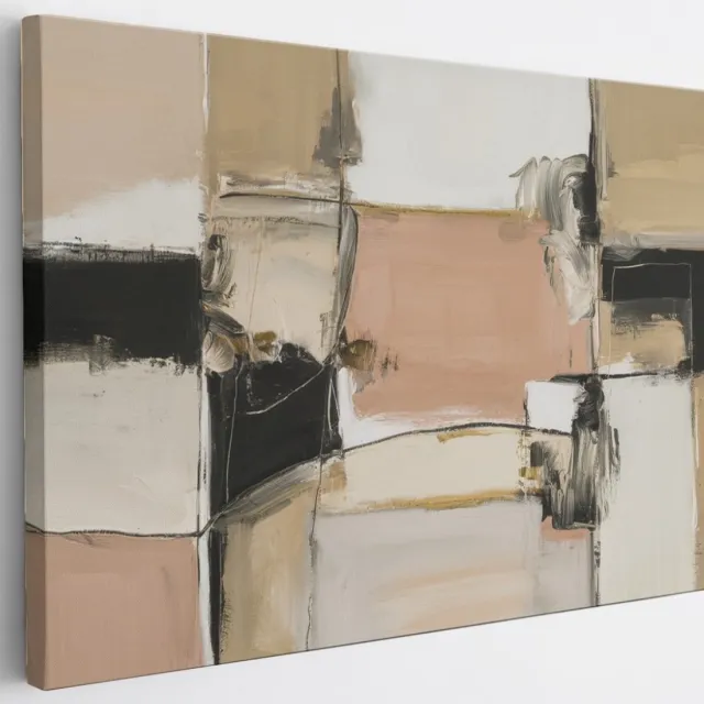 Saammp Canvas Schilderij - pastel - Abstract - 45x30 - Foto op canvas - Wanddecoratie - Muurdecoratie Woonkamer - Slaapkamer decoratie - Canvas Print Multicolor