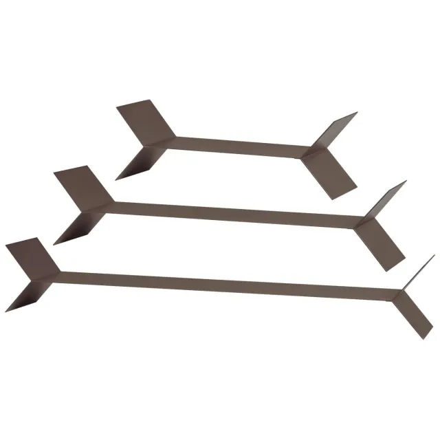 WOOOD Lorin Wandplanken - Metaal - Mokkabruin - Set Van 3 - 13x80x13 mocha brown