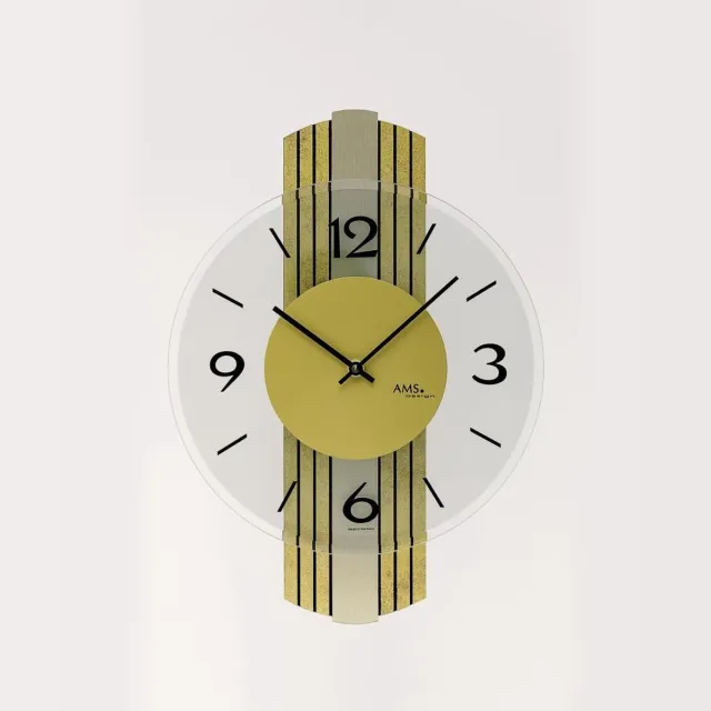 AMS wandklok 9673 goud