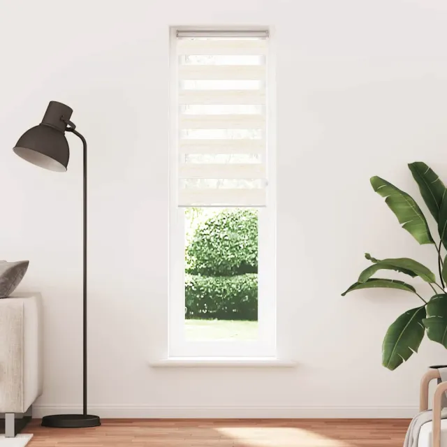 vidaXL Zebra rolgordijn 55x230 cm stofbreedte 50,9 cm marmerbeige
