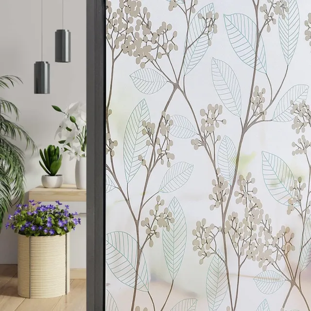 Imperatoris Zelfklevende Raamfolie – Matglas Raamfolie / Inkijkwerende Privacyfolie – Voor Ramen en Glazen Deuren – Screenprotector – Eenvoudig Aan te Brengen – 44.5x200cm Flower Matted
