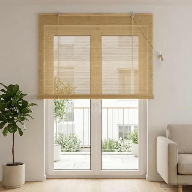 vidaXL Rolgordijn Naturel 150 x 220 cm Bamboe