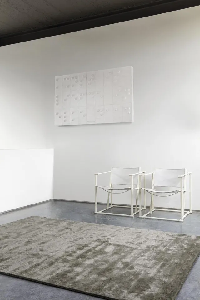 Ligne Pure Traces – Vloerkleed – Tapijt – handgetuft – viscose – modern – Grijs - 140x200