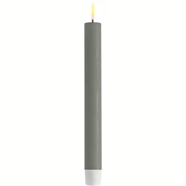 Deluxe Homeart Led Kaars Salie Groene2,2 x 24cm (2 stuks)