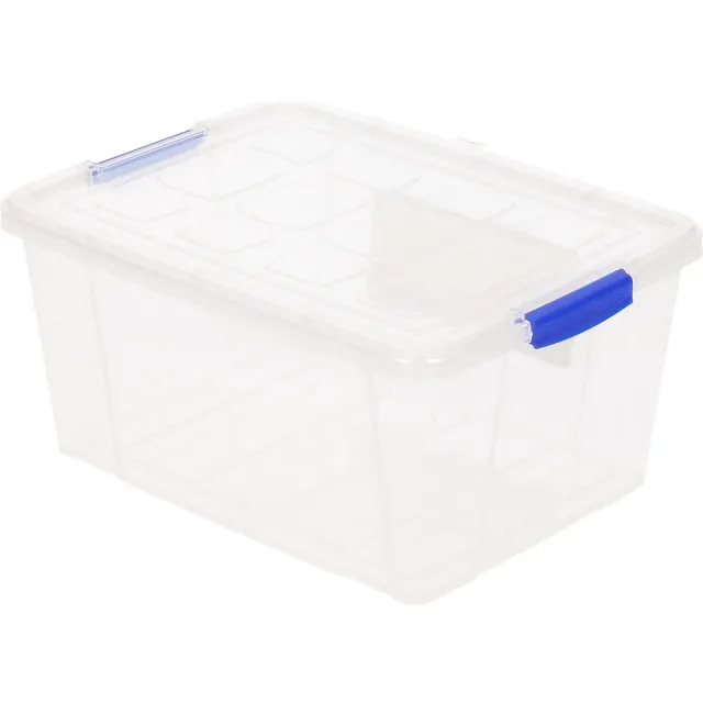 PLASTICFORTE Opbergbox met deksel - 4x - 4 liter - transparant - kunststof - opbergkist