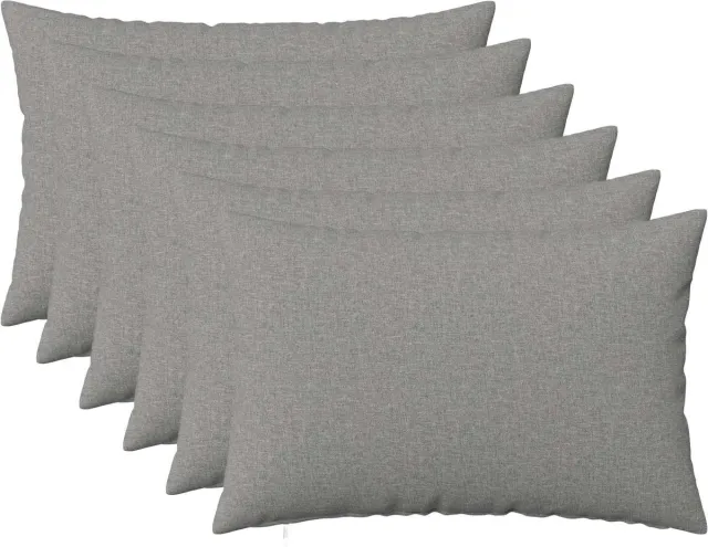 vidaXL Dekenkussen - 6 - st - HEERLEN - Wolkgrijs - 30 - x - 50 - cm - Stof Wolkengrijs