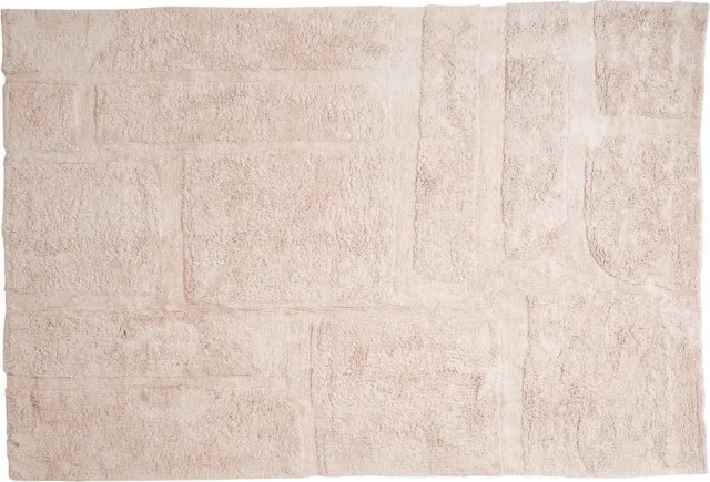 Veer Carpets Wasbaar Vloerkleed Bibi - Beige 140 x 200 cm - Design Laagpolig Vloerkleed in Scandinavische / Japandi Stijl