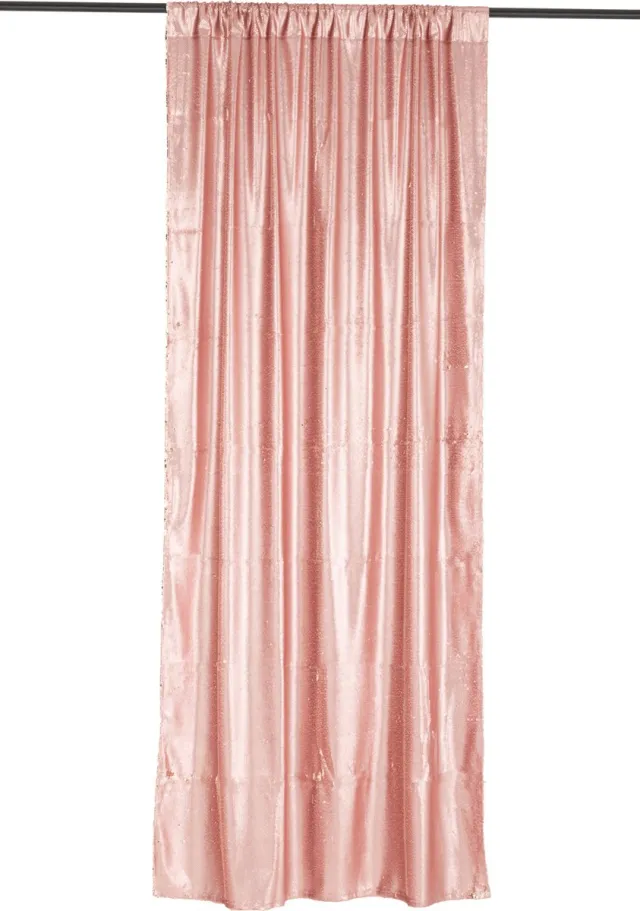 J-Line gordijn Omkeerbaar Sequin - textiel - roze/champagne