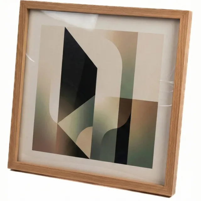 Studio 57 S57-28 - Fotolijst Voor 12 Inch Vinylplaat - Wanddecoratie - Neutrale Houtlook - Natuurlijk Licht Hout - Voor Woonkamer En Muziekkamer Naturel