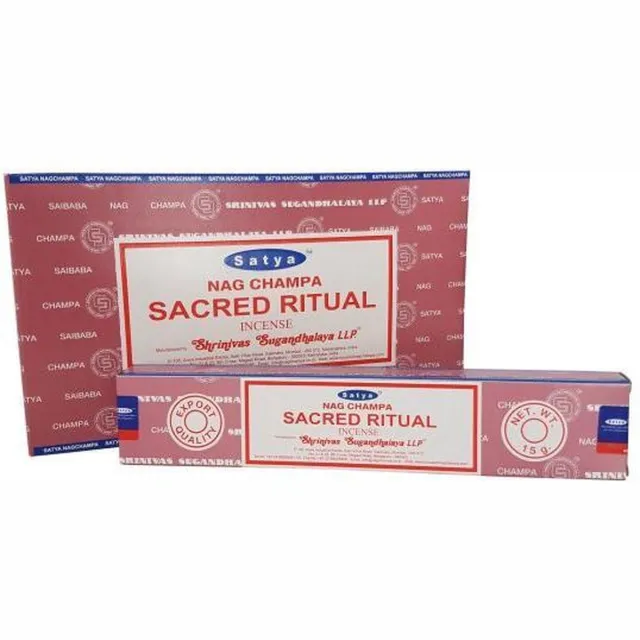 Satya Nag Champa Sacred Ritual wierookstokjes 12 x 15 gram Bruin