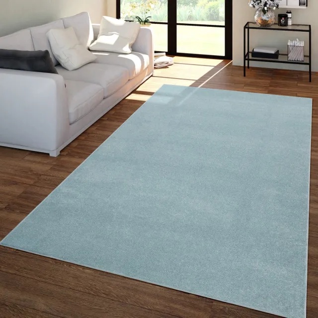TT Home Woonkamertapijt Kurflor effen design modern en tijdloos 160 x 220 cm Rond 160 x 220 cm Rond turquoise