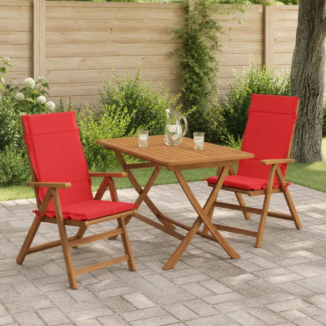 vidaXL Kussen voor stoel met hoge rug GEMERT 2 st 100% Polyester Rood