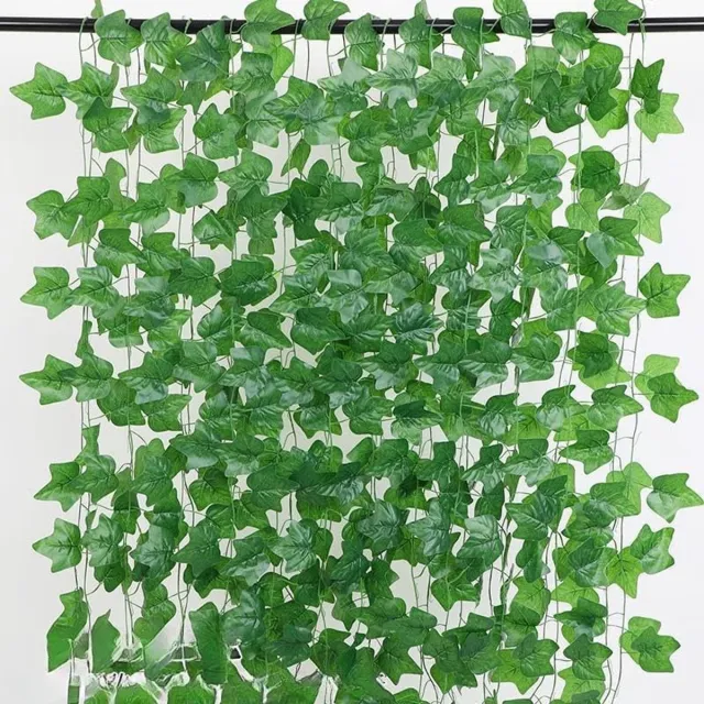 FLITI Kunst Klimop Slingers – Kunstmatige Klimop – UV-Bestendig – Voor Tuin, Balkon, Pergola, Muur & Woondecoratie – Groen – 2,3 m – 12 Stuks