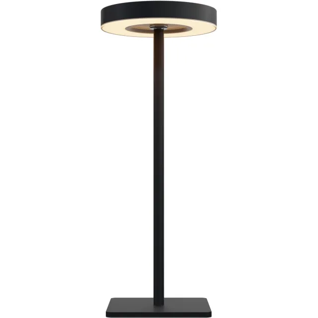 Nook Tafellamp Oplaadbaar - Zwart - Draadloos - LED & 3 lichtstanden - Bureaulamp of nachtlampje