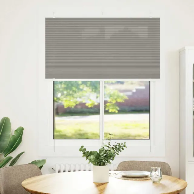 vidaXL Plissé rolgordijn 105x150 cm stofbreedte 104,4 cm antraciet Anthraciet