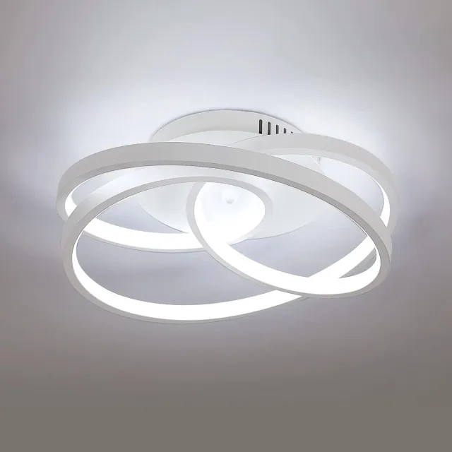 Goeco plafondlamp - 30cm - Medium - LED - 40W - 4500LM - 6500K - koel wit licht - persoonlijkheid ringplafondlamp - voor plafond, woonkamer, slaapkamer, hal, keuken