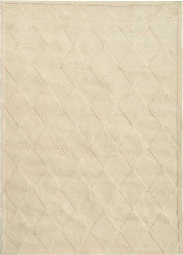 Beliani LUNARA - Vloerkleed - Lichtbeige - 160 x 230 cm - Wol