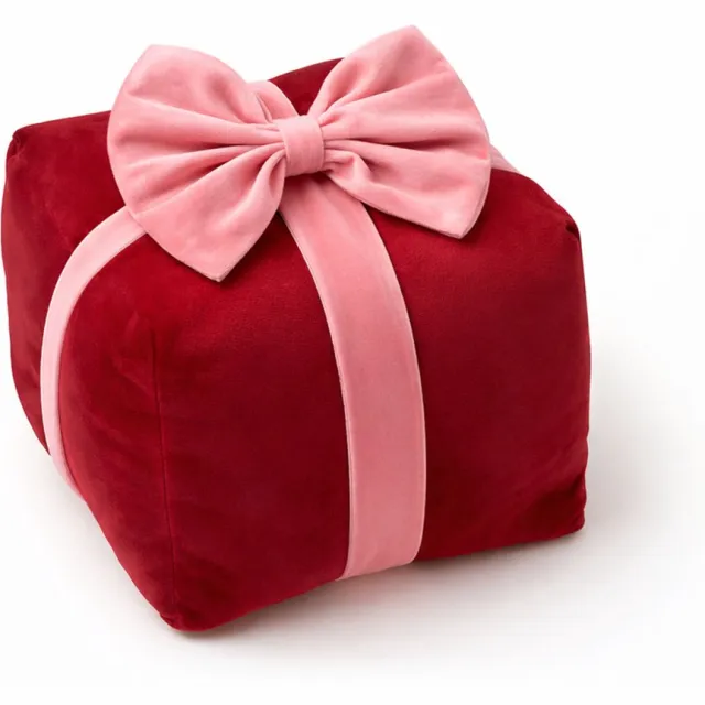 Textino CUDDLE-GIFTBOX - sierkussen 20x20x18 cm - cadeaudoos - Peony - rood, roze