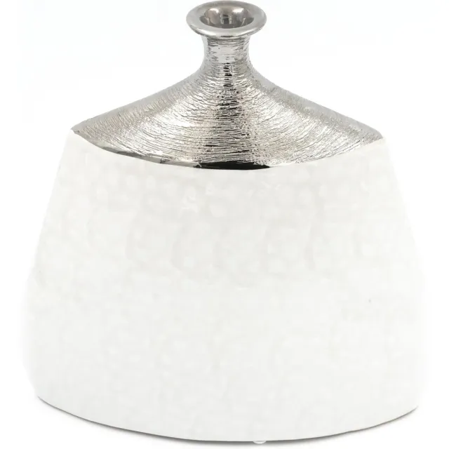 YILTEX Decoratie Vaas – Keramiek – Wit - 28cm