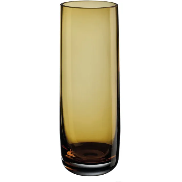 ASA Selection ajana vaas / windlicht amber, bloemenvaas, decoratieve vaas, glas, geel, H 22 cm, 88013009