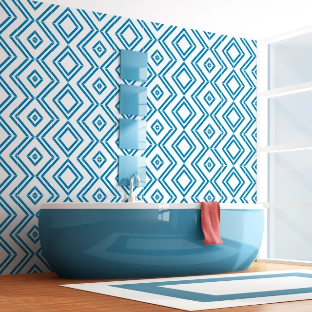 Ambiance Sticker Zelfklevende tegelmuurstickers voor keuken en badkamer - 60 cementtegelstickers, Azulejos Hilaria Design - 60 stickers, 15x15cm Multi color