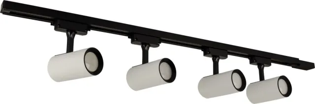 STRÜHM LUTER 1-Fase Railverlichting - GU10 – 100cm – I-vorm - 4 spots - Railsysteem– Wit