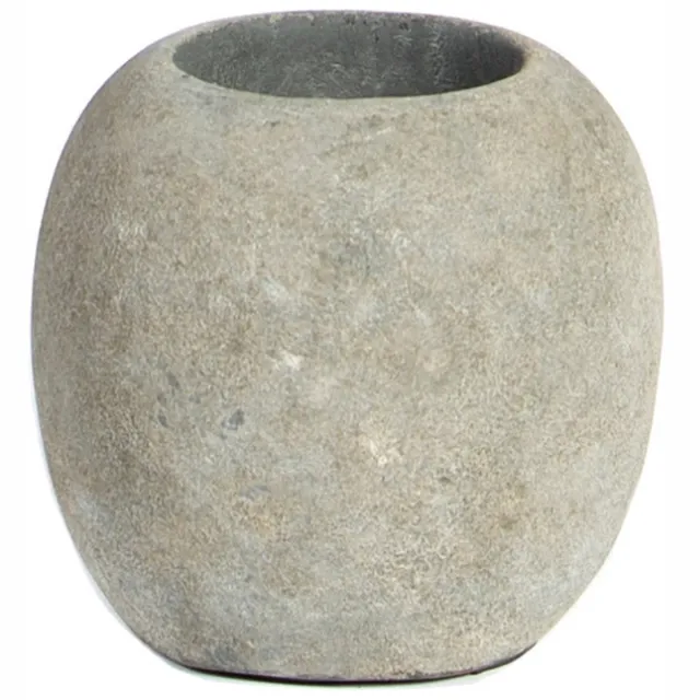 STILL Waxinelichthouder - Bol - Tin - Grijs - 15 cm