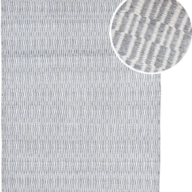 Axi Ibiza Buitenkleed – Rechthoekig – 160 x 230 cm – Grijs – Geometrisch patroon - Buitenkleed – Buitentapijt – Weer- en UV-bestendig – Plat geweven – Tuintapijt – Voor binnen en buiten - Handgeweven
