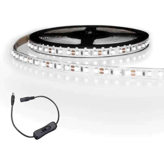 RexTech Led strip 3 meter Koud Wit Premium 360 Leds - Complete set met snoerschakelaar