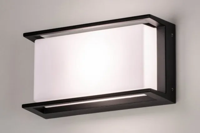 Lumidora Wandlamp 30896 - Voor buiten - E27 - 6.0 Watt - 500 Lumen - 2700 Kelvin - Zwart - Kunststof - Buitenlamp - IP54 - Met Sensor