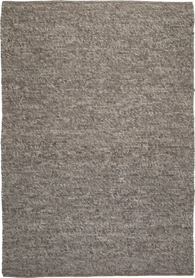 Padiro wollen vloerkleed met zachte uitstraling 120 x 170 cm - lichtgrijs - modern effen ontwerp - voor vloerverwarming - van wol