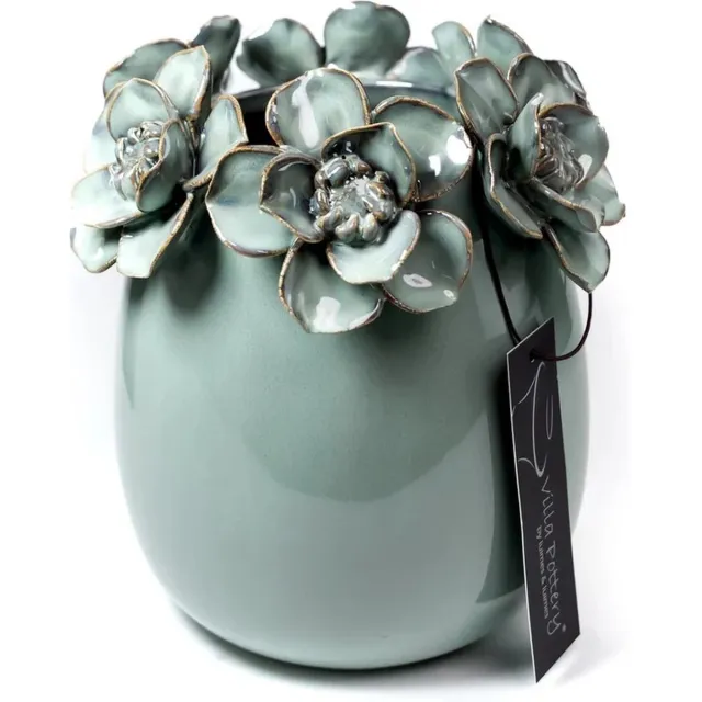 Villa Pottery Vaas Jolie 14x14x16 groen