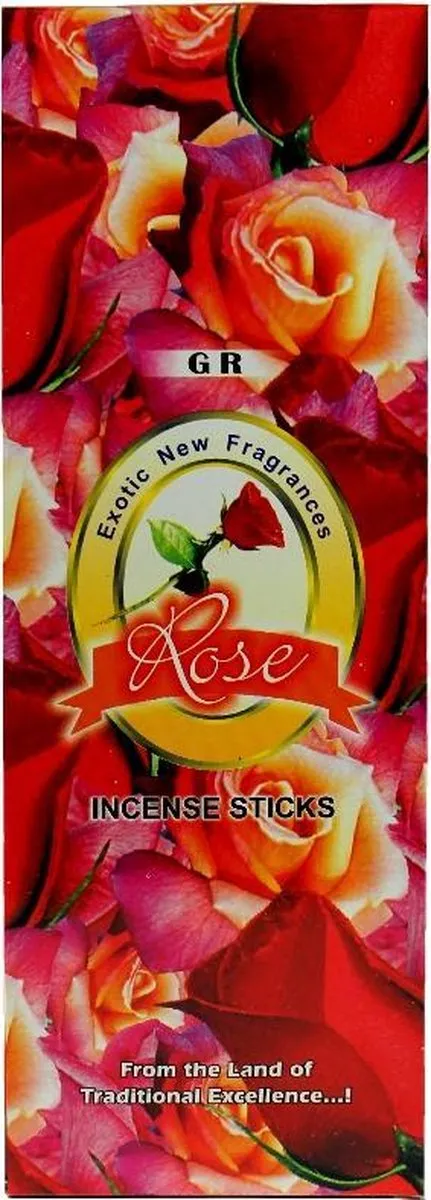 Yogi & Yogini naturals Wierook Roos hexagram pak 6 pakjes, 20 stokjes per pakje Meerkleurig