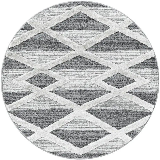 Dutch XXL Rond Scandinavisch Vloerkleed | Tapijt | Pisa | Geometrisch | Grijs