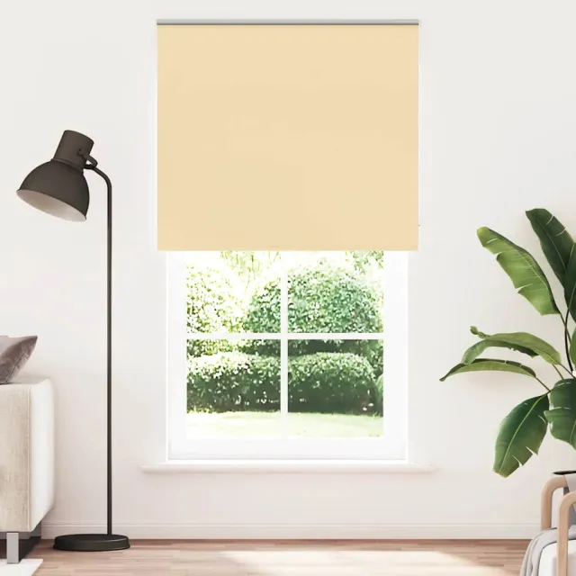 vidaXL Rolgordijn verduisterend 135x230 cm stofbreedte 131,6 cm beige